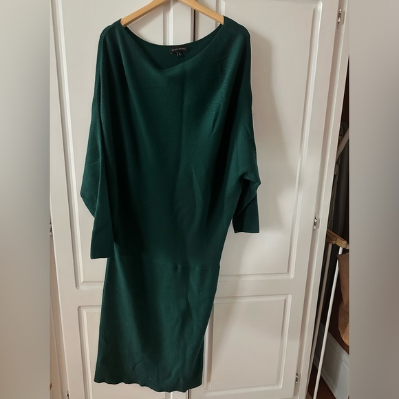 Banana Republic, Republic Colletta Off-Shoulder Sweater Dress XL in Emerald - Picture 4 of 5
